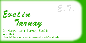 evelin tarnay business card